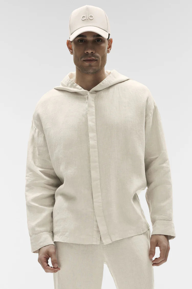 Set Linen Days Button Up Hoodie