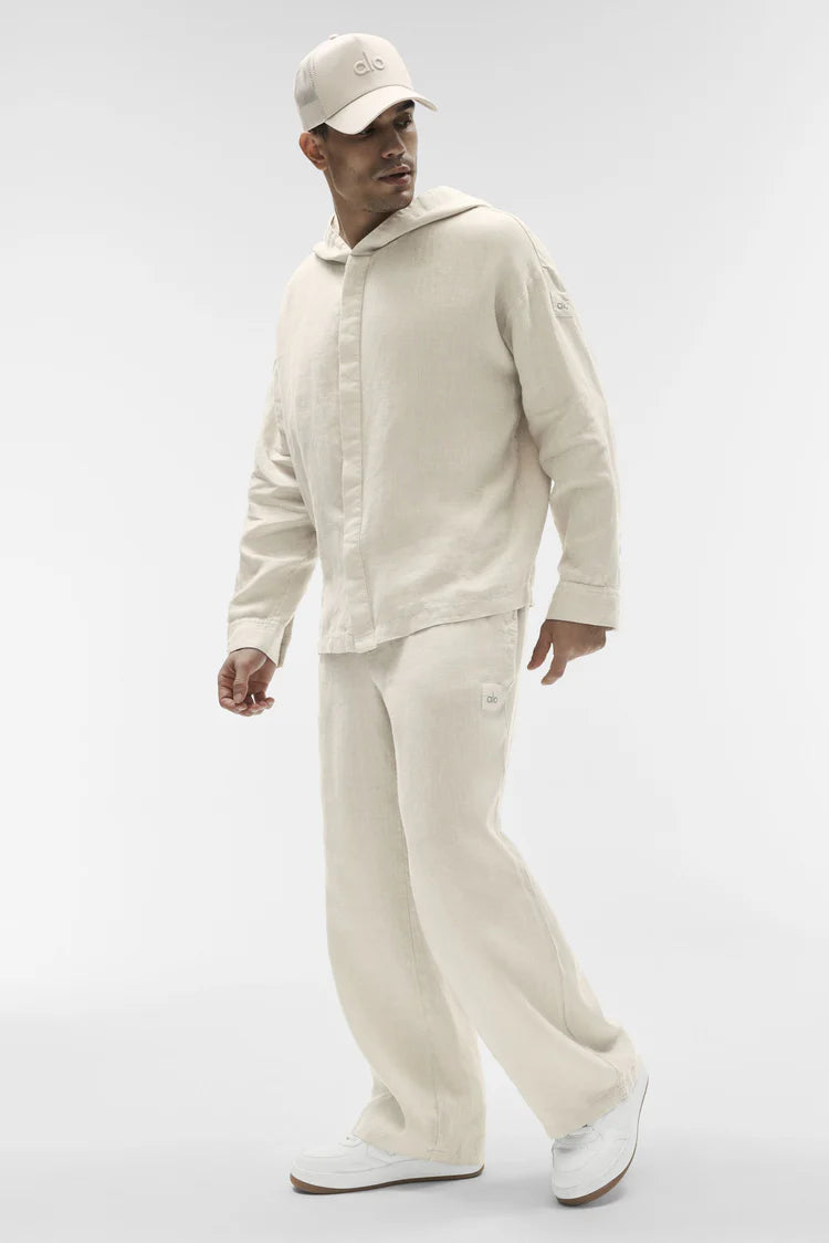 Set Linen Days Button Up Hoodie