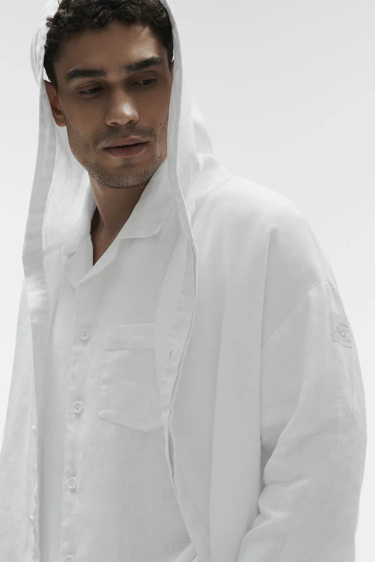 Linen Days Button Up Hoodie