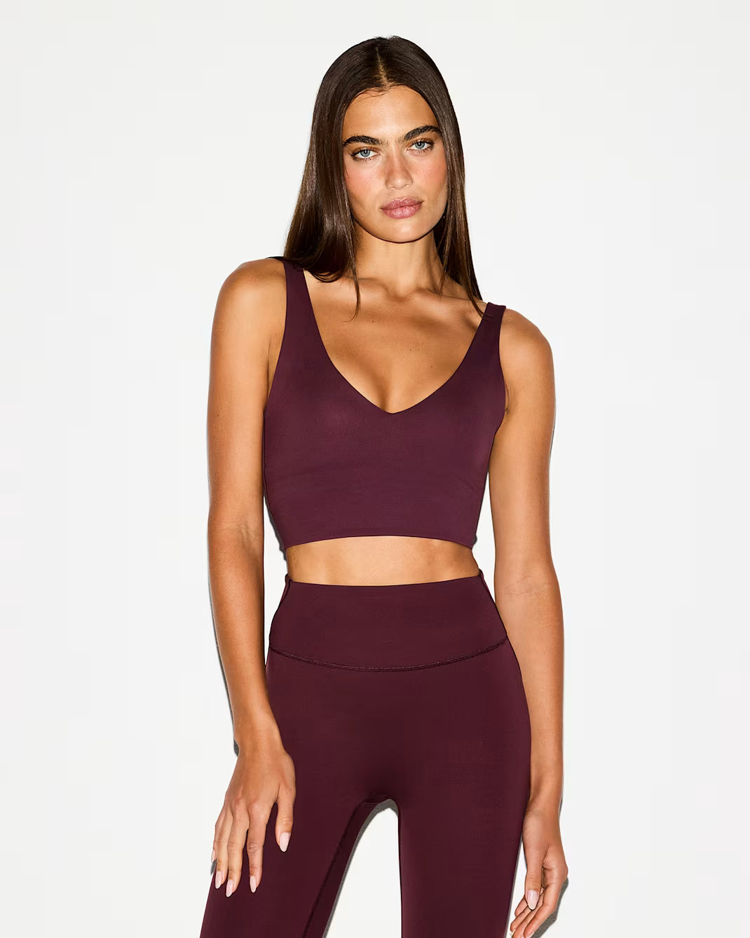 Matte V-Neck Longline Bra
