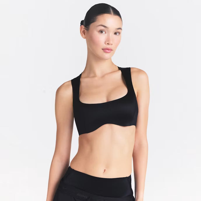 Satin shine Wide Scoop Bra