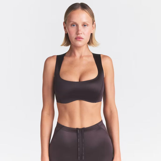 Satin shine Wide Scoop Bra