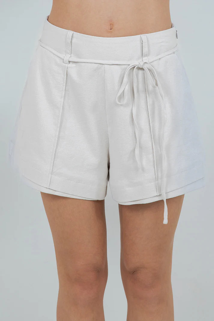 Double Layer Linen Shorts
