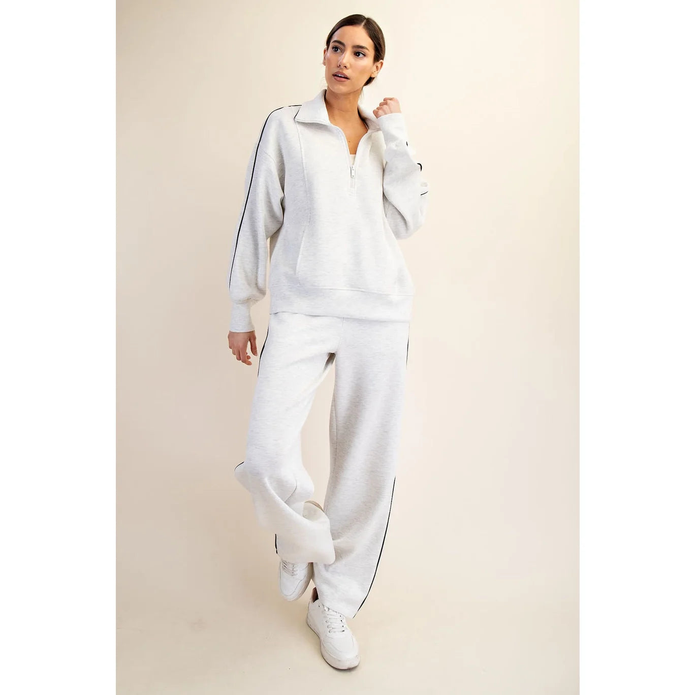 Set Modal Scuba Piping Quarter Zip