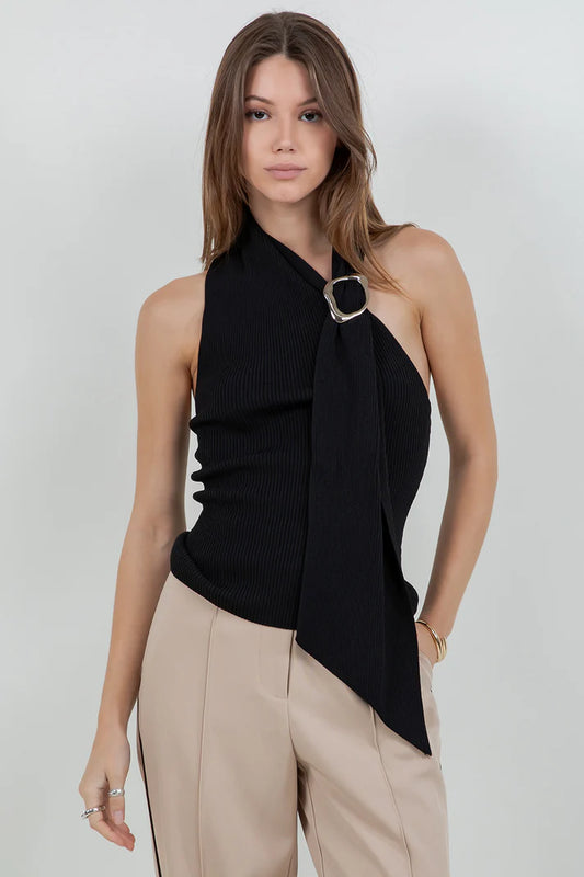 Knited One Shoulder Top