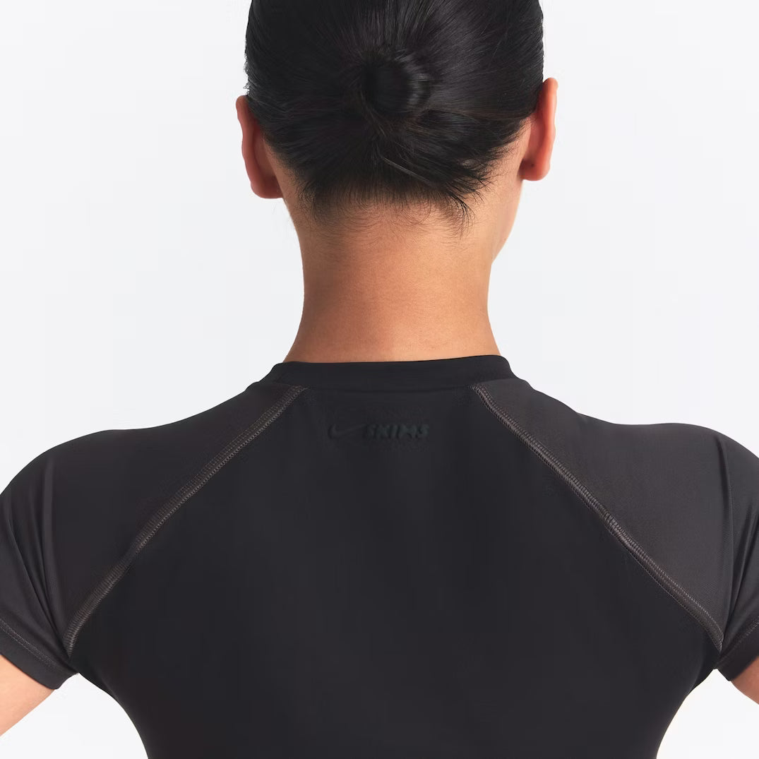 Matte Shine Mix Crop Short Sleeve