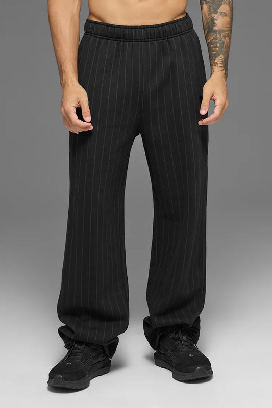 Pinstripe Straight Leg Sweatpant