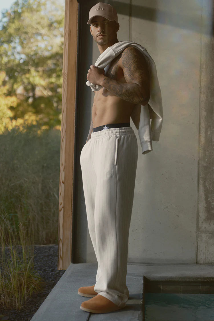 Pinstripe Straight Leg Sweatpant