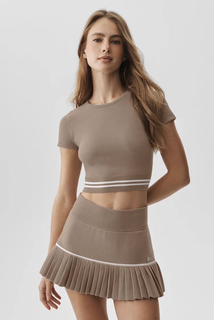 Set Scholar Knit My Serve Short Sleeve Skirt