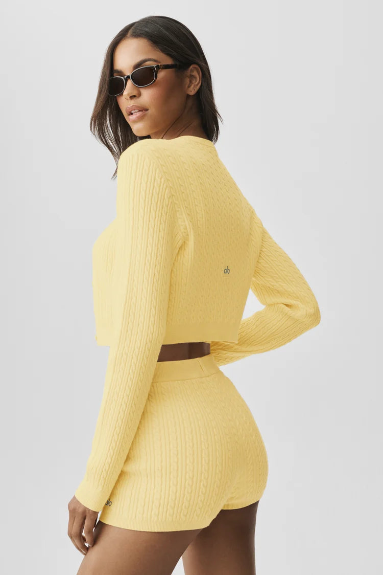 Mini Cable Sweater Cardigan