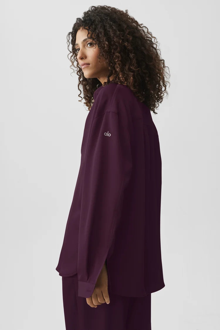 Satin Smooth Talker Button Up