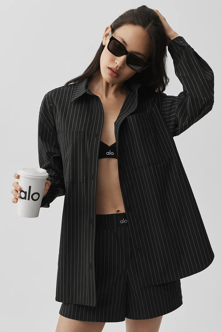 Pinstripe Daylight Button Down Long Sleeve