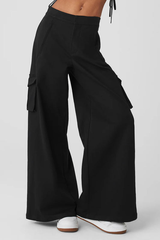 High-Waist Show Off Cargo Wide Leg Trouser (Long)