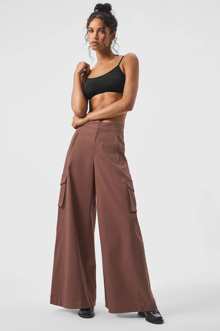 High-Waist Show Off Cargo Wide Leg Trouser (Long)