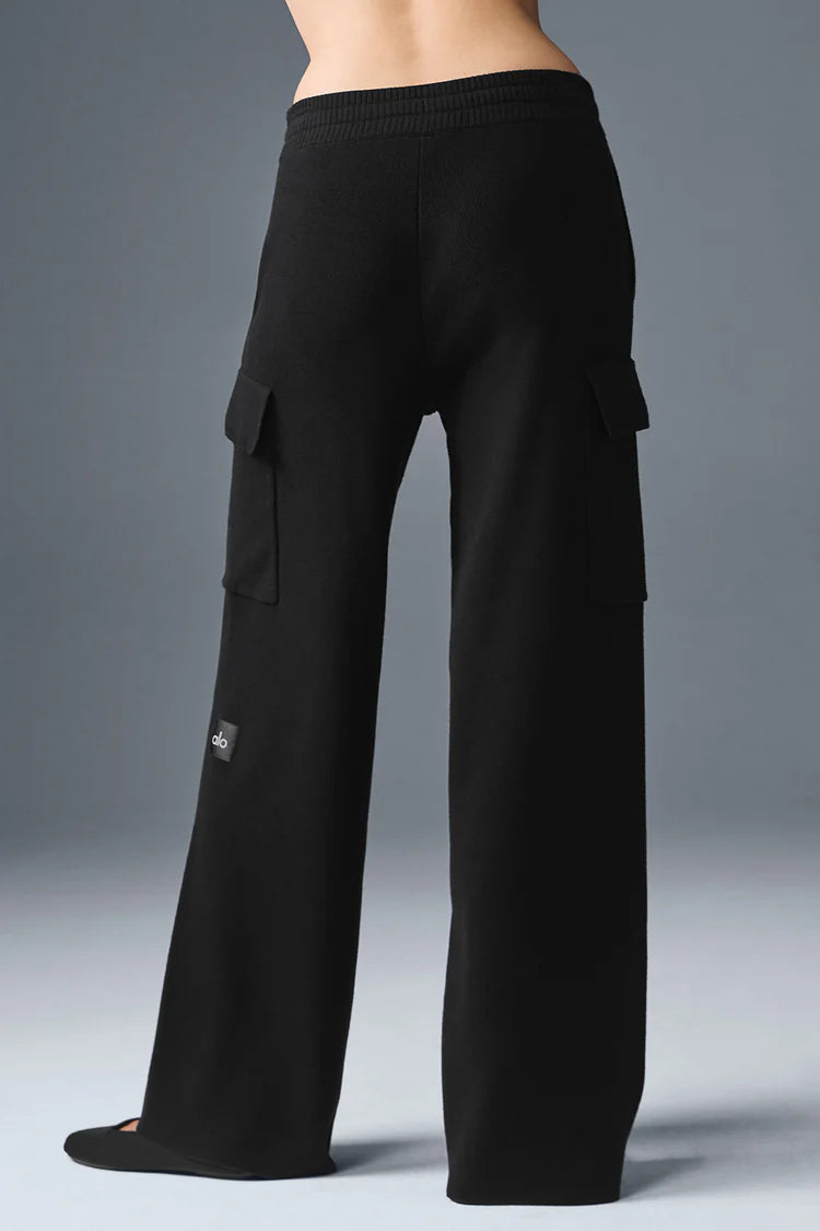 Scholar Knit High-Waist Cargo Pant