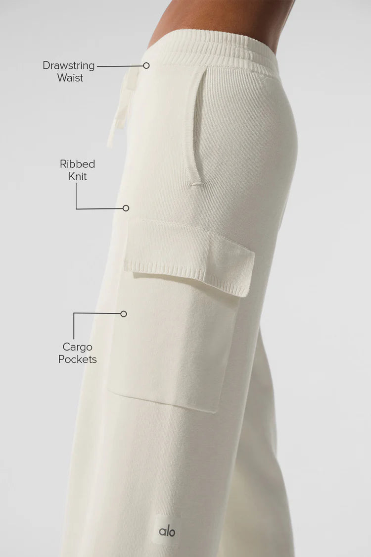Scholar Knit High-Waist Cargo Pant