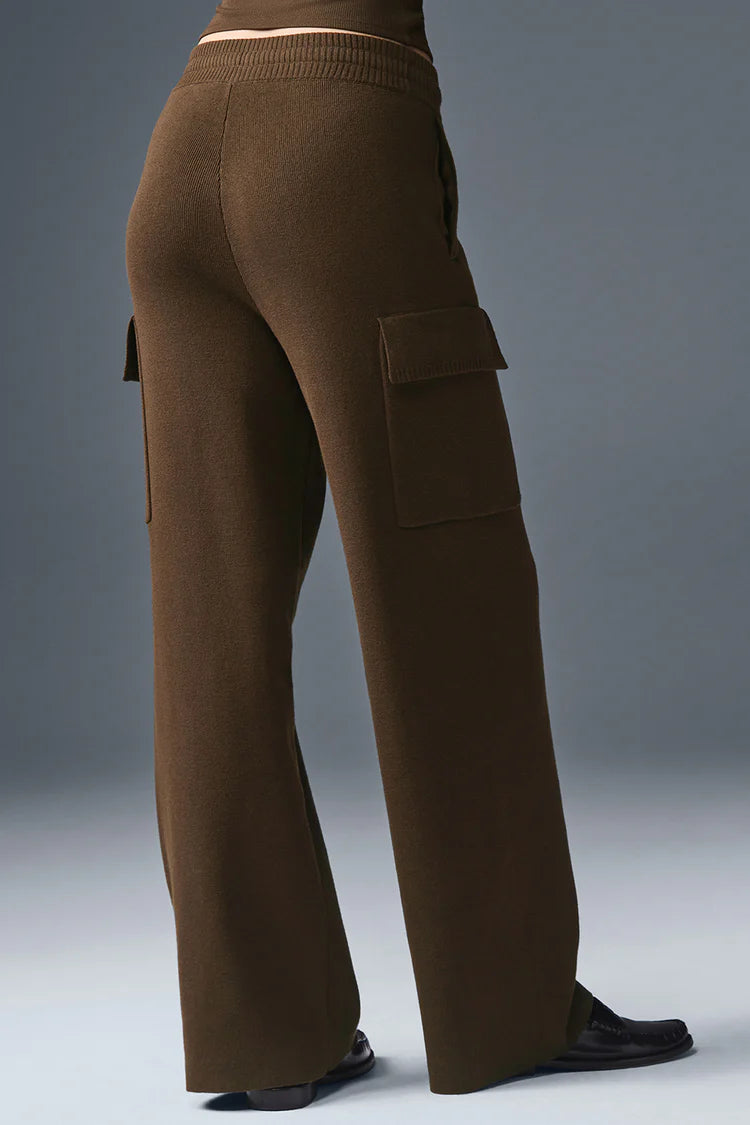 Scholar Knit High-Waist Cargo Pant