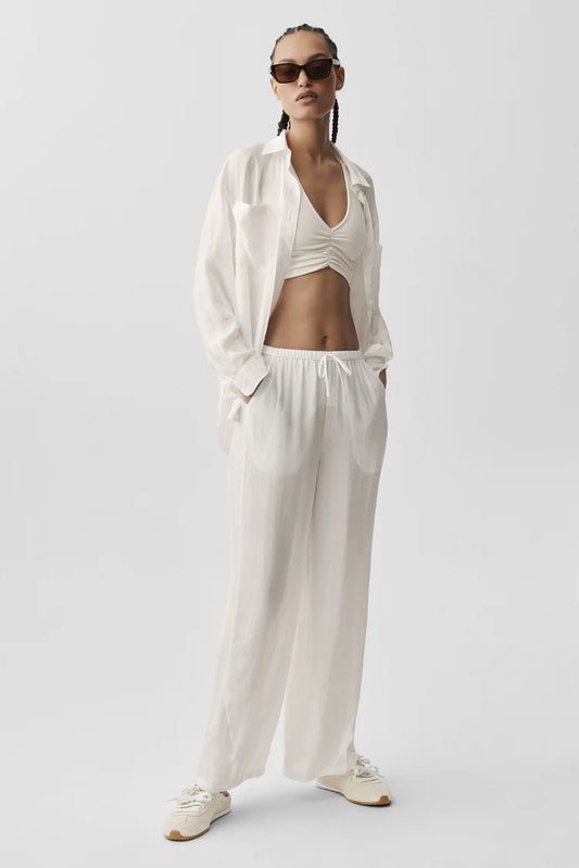 Set Semi-Sheer Golden Hour High-Waist Straight