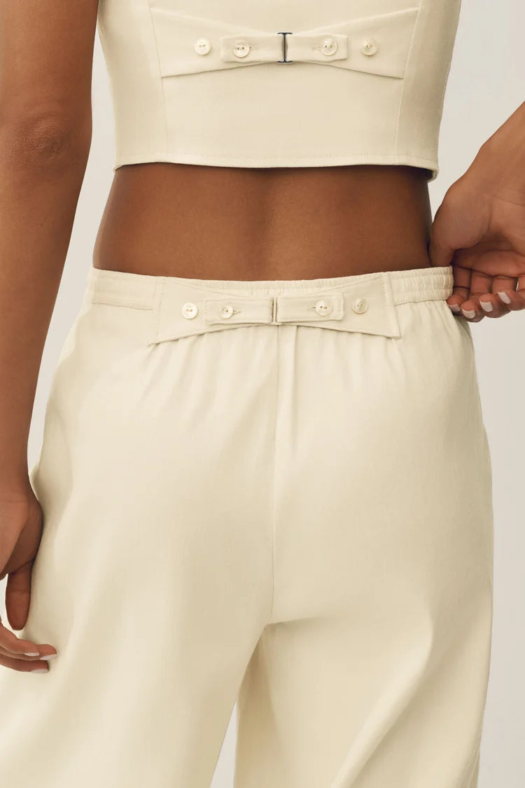 Linen Blend Riviera Wide Leg Pant