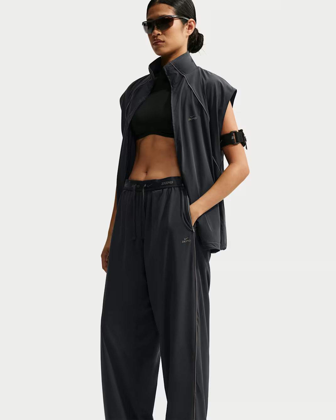 Stretch Nylon Pants Oversized