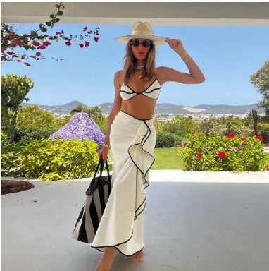 Conjunto de Bikini de tres Piezas Triangulo