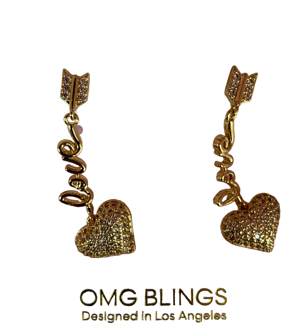 CZ Love Earrings LOVE