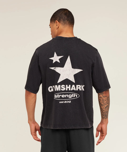 Strength Stars Washed Graphic T-Shirt