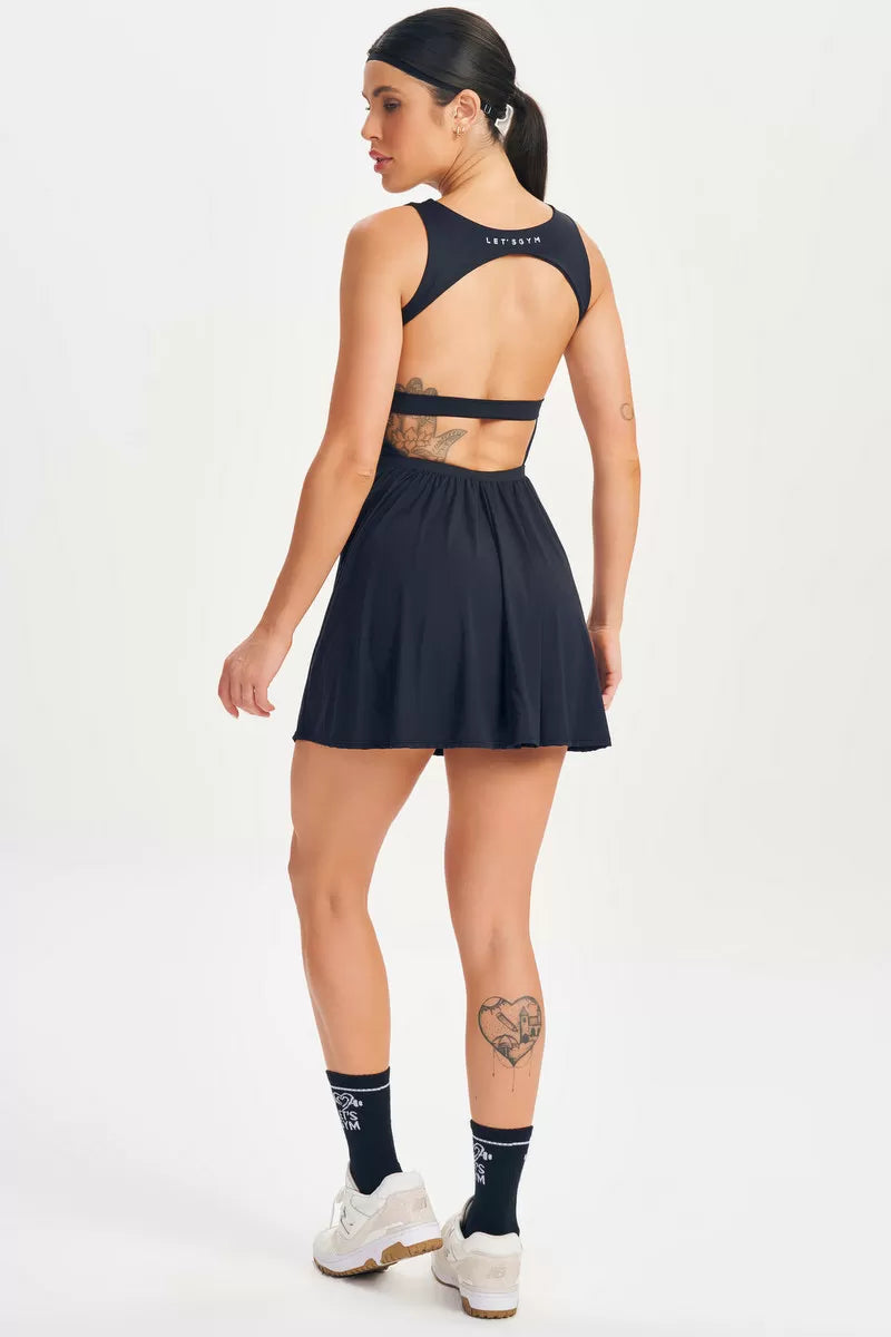 Black Drop Shot Dress*