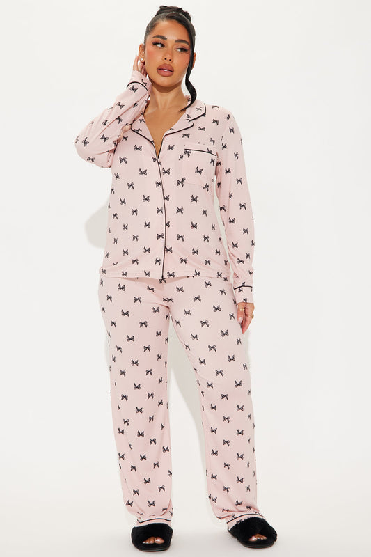 Keep It Cute Bow PJ Pant Set